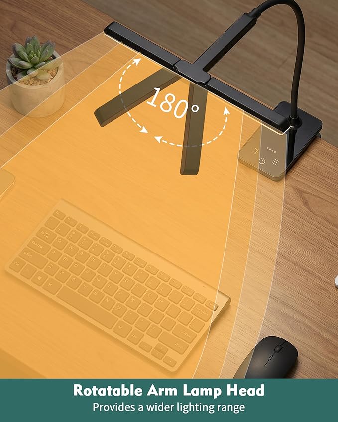 Clip-On Easel Light, Rechargeable Artist Lamp with 4 Color Modes & 3 Brightness, Flexible Arm Reading Light Music Stand Light, for Piano Bed Reading Desk Puzzle, Art Lamps for Paintings