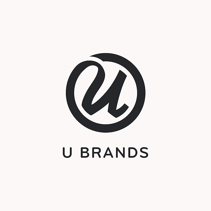 U Brands Cork Bulletin Board, 16" x 20" Inches, Black Wood Frame, Square Fashion Design Print (305U00-01)