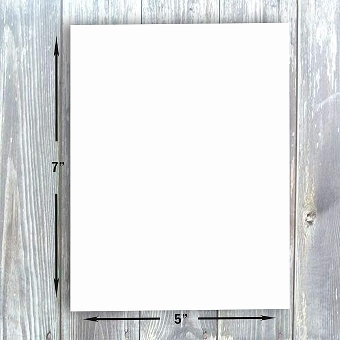 Hamilco White Cardstock Thick Paper - Blank Index Flash Note & Post Cards - Greeting Invitations Stationery 5 X 7" Heavy Weight 80 lb Card Stock for Printer - 100 Pack (Bright)