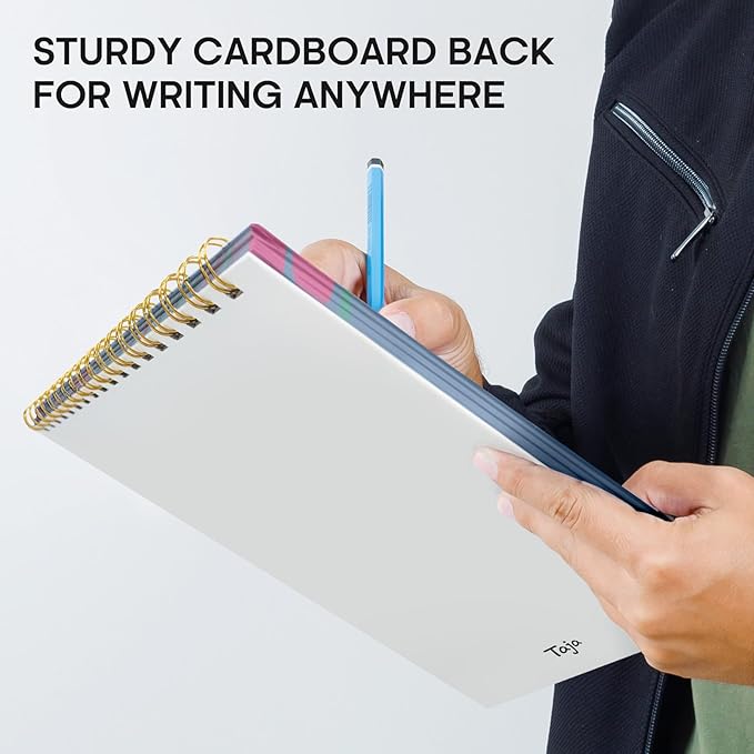 Taja To Do List Notepad - To Do List Notebook for Work with 52 Sheets, 9.8" x 6.5", Undated Daily Planner Perfect for Daily Tasks and Goal Setting, Notepad Suitable for Office, Home & School - Twilight Petals