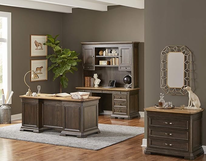 Martin Furniture IMSA450 Executive Lateral Locking Legal/Letter File Drawer, Fully Assembled, Brown
