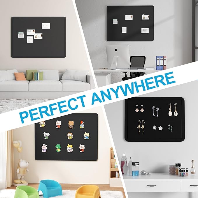 Large Felt Bulletin Board for Wall, 72"x48" Frameless Picture Board, Soft Felt Cork Board for Office, Home Planning & Office Wall Decor, Easy Install Pin Board
