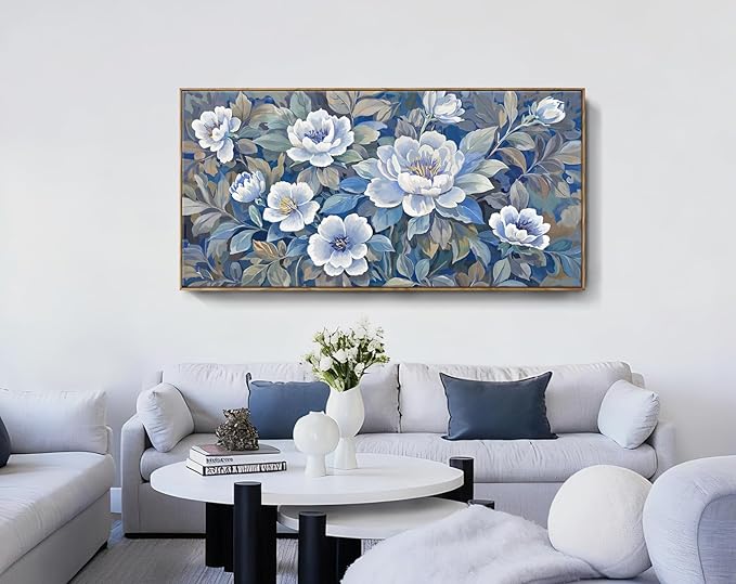 amatop Oversized Wall Art Floral Canvas Decor Framed Botanical Prints Modern Landscape Wall Decor Natural Art Work For Living Rooms Bedrooms And Offices 58X29