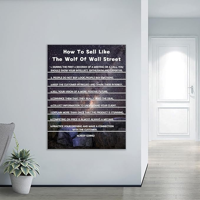 Inspirational Large Poster Print Wall Art Office Decor Motivational Quotes Painting on Canvas Positive Picture Artwork for Living Room Workplace Wall Decoration Stretched and Framed [30''Wx 40''H]