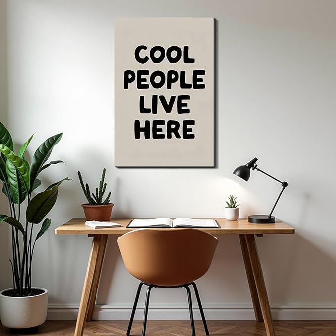 Positive Affirmations Framed Canvas Wall Art Motivational Prints Wall Decor for Office Home Bedroom Living Room Gym Dorm Man Cave Made in USA