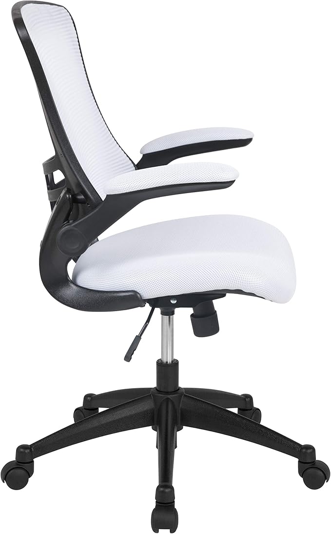 Flash Furniture Kelista Office Chair, Ergonomic, Mid-Back, Black Mesh with Swivel
