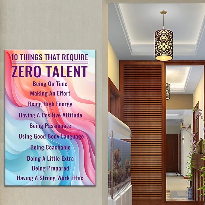 Inspirational Canvas Wall Art Motivational Entrepreneur Quotes Colorful Background Poster Positive Painting Wall Decor Picture Artwork for Living Room Office Gym Stretched and Framed [24''Wx36''H]
