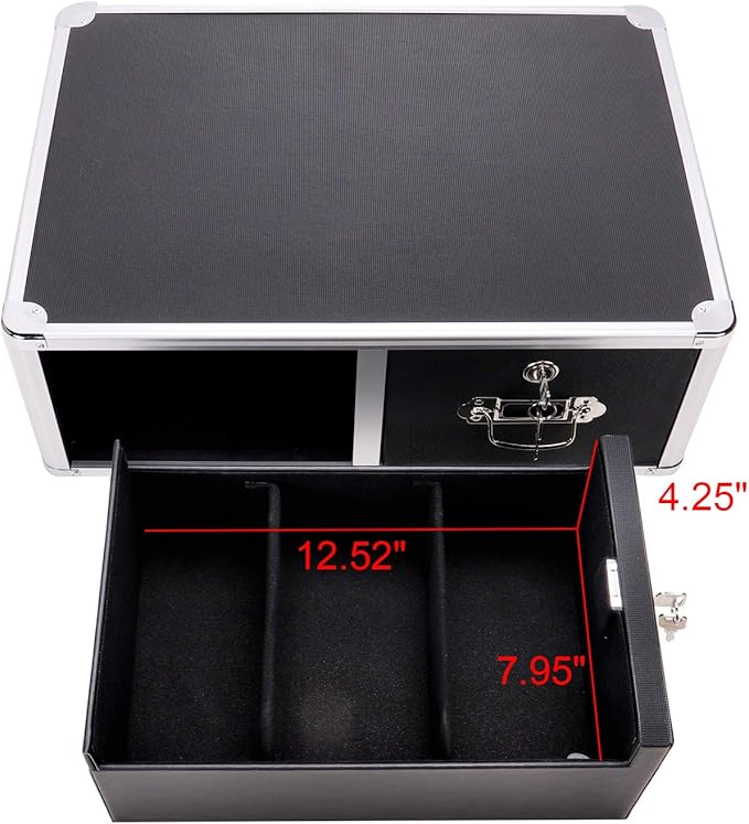 Vaultz Locking 5 x 8 Index Card Cabinet, Double Drawer, Black (VZ01397)