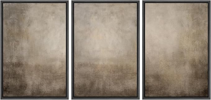 MUDECOR Framed Wall Art Print Set Neutral Abstract Landscape Illustrations Modern Art Boho Decorative Colorful for Living Room, Bedroom, Office - 24"x36"x3 Black