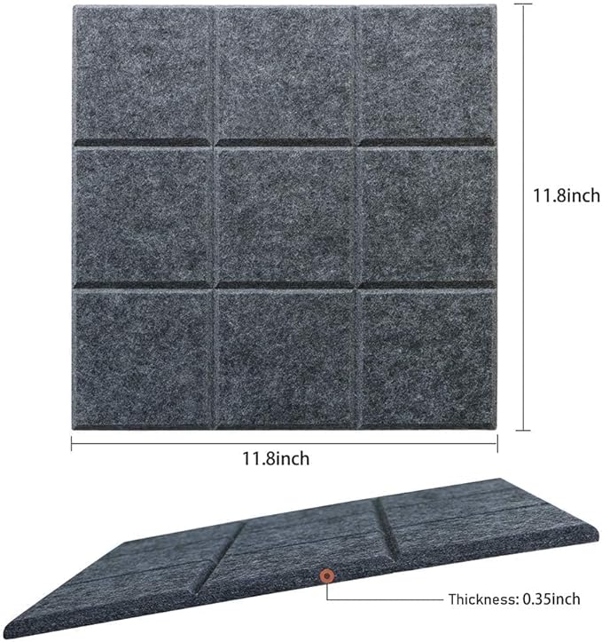 Large Cork Board Felt Board Tiles for Walls with 60 Push Pins, 11.8"x11.8" Pack of 12 Pin Board Notice Boards for Home Office Kitchen, Bulletin Board Wall Tiles for Photos Memos