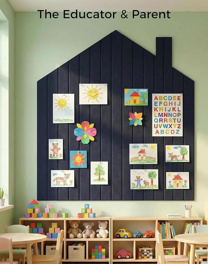Aothia 12-Pack Felt Bulletin Board Tiles - 48x36 Modular Pin Board for Walls, 0.2" Thick Cork Board Alternative for Office & Classroom, 70 Adhesive Tabs & 40 Pushpins Included (Navy Blue)