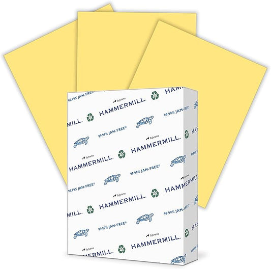 Hammermill Colored Paper, 20 lb Buff Printer Paper, 8.5 x 11 - Made in the USA, Pastel Paper, 103325R - 1 Ream (500 Sheets)