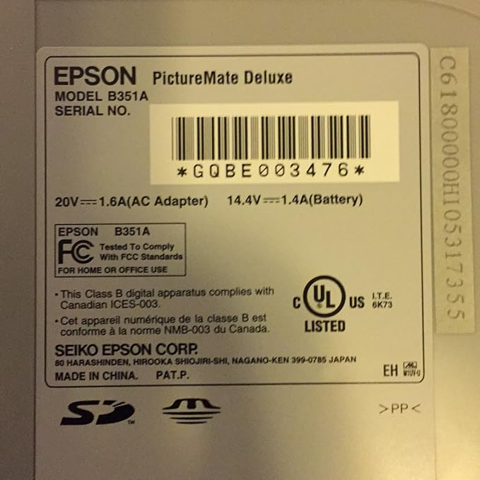 Epson PictureMate Personal Photo Printer
