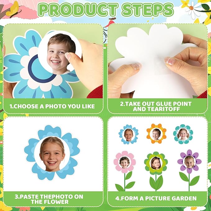53Pcs Spring Bulletin Board Decorations Set, Great Minds Bloom Here Classroom Bulletin Board Decor, Spring Flower Bulletin Board Borders Decor for Classroom Elementary Back to School Office Wall Door