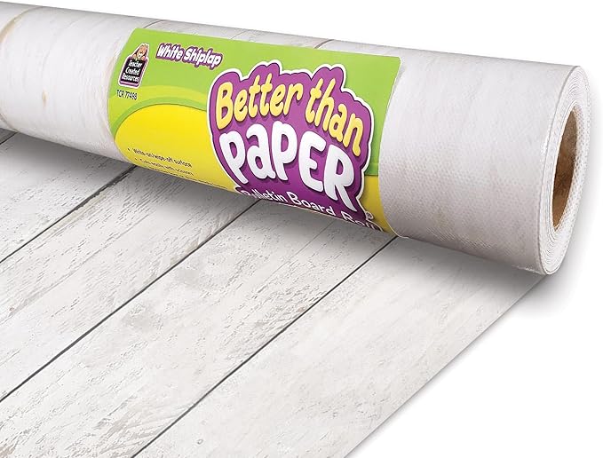 Teacher Created Resources White Shiplap Better Than Paper® Bulletin Board Roll (TCR77498)