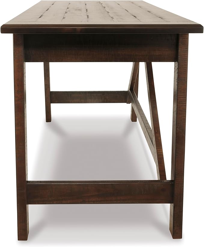 Signature Design by Ashley Baldridge Home Office Desk, Rustic Industrial Desk With Drawers, Wood Construction, Smooth-Gliding Storage for Workspaces, Ideal Office Desk for Home Offices, Brown