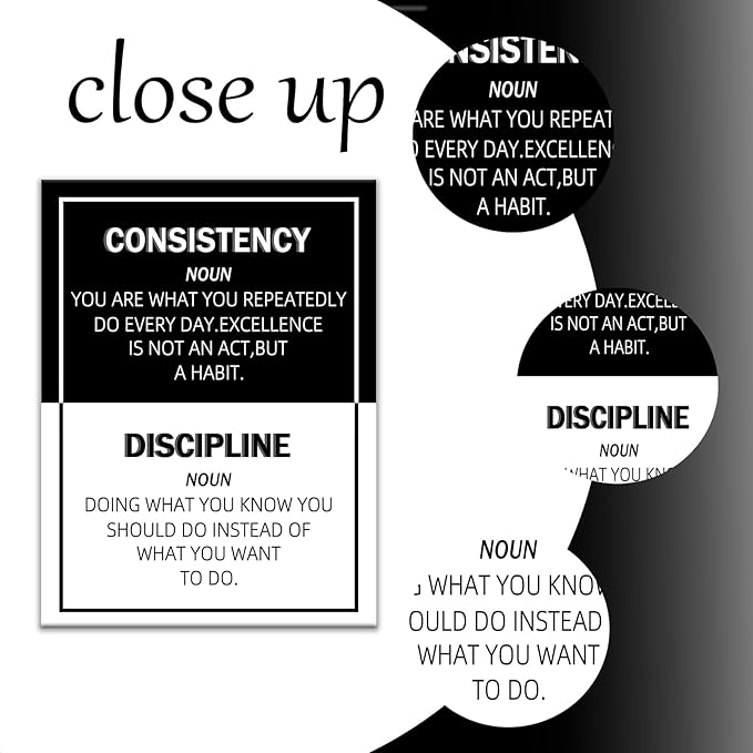 Inspirational Poster Wall Art Large Motivational Entrepreneur Quotes Printed on Canvas Picture Positive Theme Painting Artwork for Modern Home Living Room Gym School Ready to Hang [30''Wx 40''H]