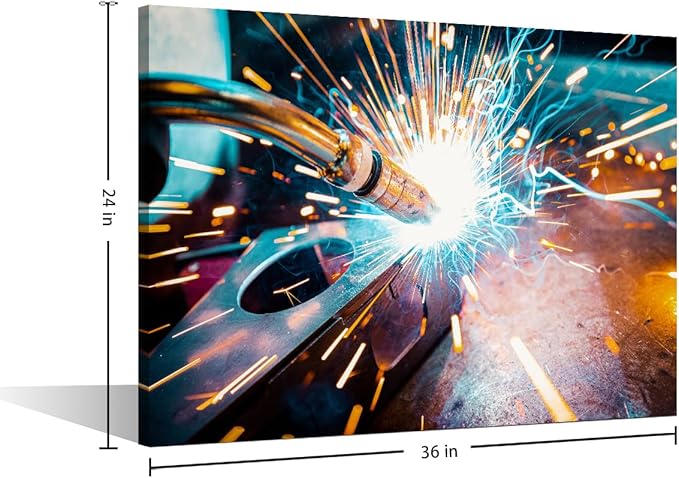 Wall Art for Living Room Office Large Size Welding Art Prints Framed Art Wall Decor Artwork for Walls 1 Piece Wall Art Large Wall Decor Street Canvas Wall Art Ready to Hang, 24" x36"