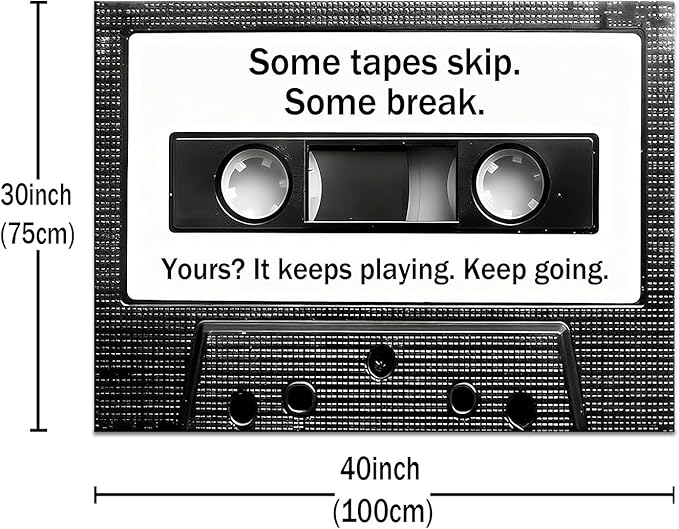 Inspirational Magnetic Tape Wall Art Motivational Entrepreneur Quotes Poster Print Positive Picture Artwork for Office Gym Men Women Growth Mindset Wall Decor Stretched and Framed [30''Wx 40''H]