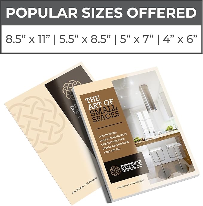 GotPrint Custom Bulk Flyers, Glossy, Vertical | Upload Design or Add Text | Personalized Photo | Double-Sided Printing Available, 8.5 X 11 Vertical, 250 Qty