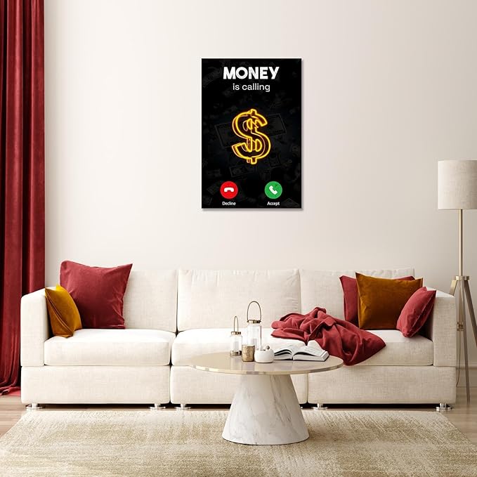 Work Motivation Hustle Inspiring Sign Wall Art Trendy Motivational Positive Quotes Canvas Poster Funky Motivational Quotes Prints Painting For Office Living Room Wall Decor 24x36in Framed