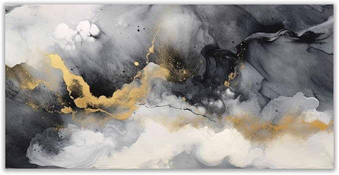 VOCBAN Wall Art For Office Grey Canvas Wall Art for Bathroom Bedroom Modern Artwork Picture Wall Decor for Office Kitchen Prints Paintings for Home Decor-30x60cm(12x24in) Unframed