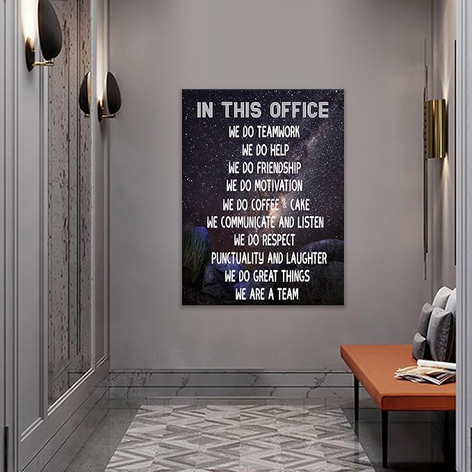 Teamwork Motivational Framed Canvas Poster Print Wall Decor Inspirational Entrepreneur Quotes Picture Painting Artwork for Modern Home Living Room Office Workplace Gym Ready to Hang [30''Wx 40''H]