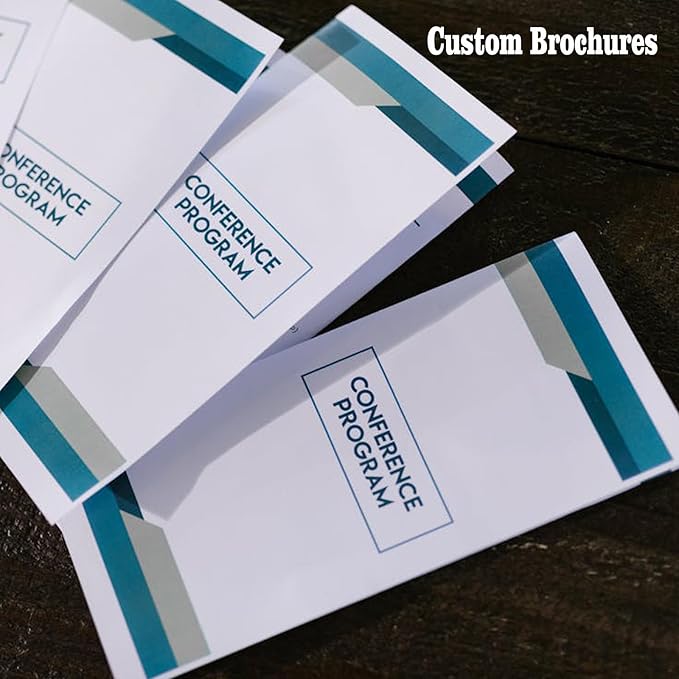 Custom Brochures for Business,Double-Sided Printing Tri-Fold Glossy Paper,3 Sizes,30-200 pcs,Perfect for Businesses & Events,Upload Your Image/Logo Design.