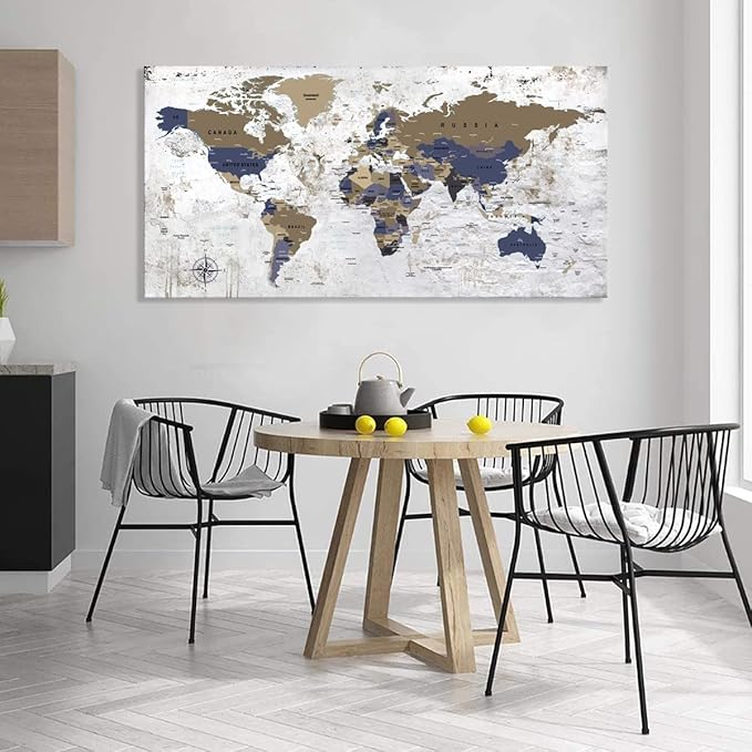 ZEYDRT Wall Art of the World Painting Canvas Wall Art for Office Living Room Canvas Art Wall Decorations Prints for Background for Home Office Decoration 30"x60" …