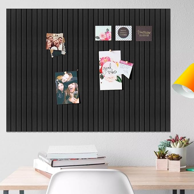 Large Bulletin Board 48"x 24" Cork Boards for Walls, 12 Pack Felt Wall Panels Photo Board, Cork Board for Office Home Pin Board