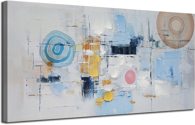 Arjun Abstract Wall Art Canvas for Living Room, Abstract Art Wall Decor Modern Large Framed, Wall Art for Mens Room Textured Painting, Bedroom Picture Dining Room Artwork Office Home 48"x24"