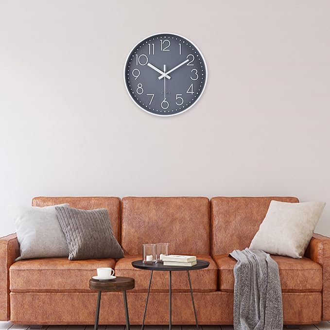 jomparis 16 Inch Large Wall Clock Silent Modern Elegant Simple Decor for Living Room Office