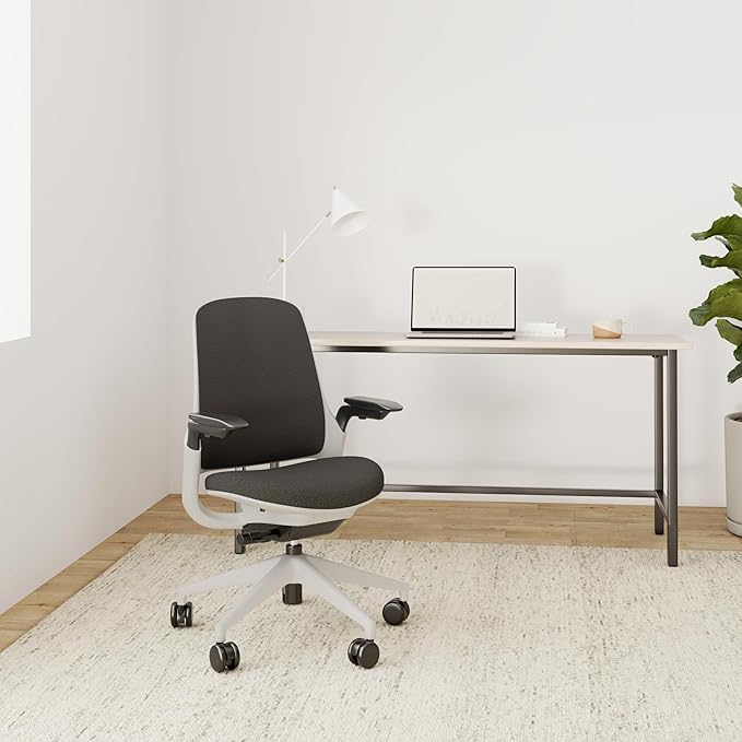 Steelcase Series 1 Office Chair - Ergonomic Work Chair with Wheels for Hard Flooring - Helps Support Productivity - Weight-Activated Controls, Back Supports & Arm Support - Easy Assembly - Graphite