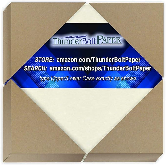250 White Parchment 65lb Cover Weight Paper - 4" X 4" (4X4 Inches) Square Photo|Card|Frame Size - Printable Cardstock Colored Sheets Old Parchment Semblance