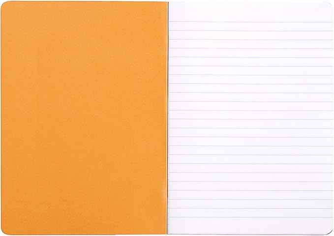 Rhodia Staplebound Orange Lined Notebook 14.8 X 21cm (119188C)