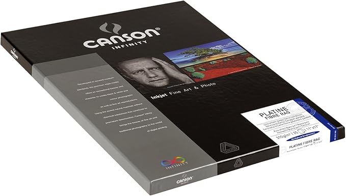 Canson Infinity Platine Fibre Rag Fine Art Paper, 310 Gram , 11 x 17 Inch, 25 Sheets
