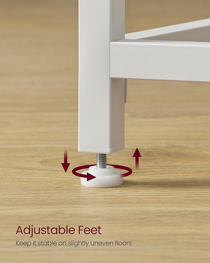VASAGLE Computer Desk, Office Work Desk, 39.4 x 19.7 x 29.9 Inches, for Study, Bedroom, Home Office, Living Room, Maple White and Cloud White ULWD041W44