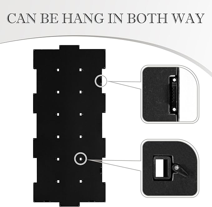 J.M.Deco Collage Picture Frames Wall Deacor, 21-Opening Large Family Picture Frame, Memory Photo Frames for Homie, Gallery Puzzle Collage Wall Hanging for 4x6, Black