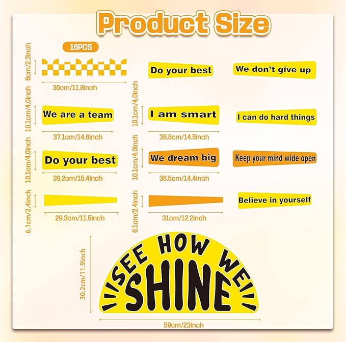 Spring Bulletin Board Set Classroom Affirmation Station Sunshine Decorations Summer Motivational Positive Wall Decor Growth Mindset Mental Health Posters for Teachers School Supplies