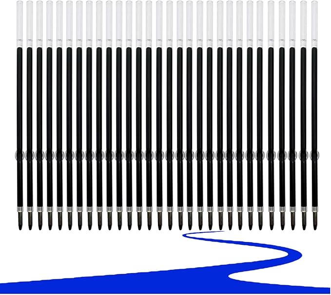 30 Pieces Pen Refills Ink Ballpoint Pen Refill 3.85 Inch Replacement Ink Refill Bulk for Retractable Pens Office School Supplies, Medium Point(Blue3.85)