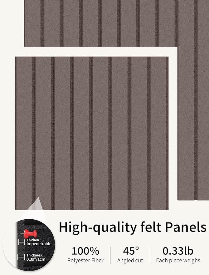 Large Bulletin Board 48"x 48" Cork Boards for Walls, 12 Pack Felt Wall Panels Photo Board, Cork Board for Office Home Pin Board