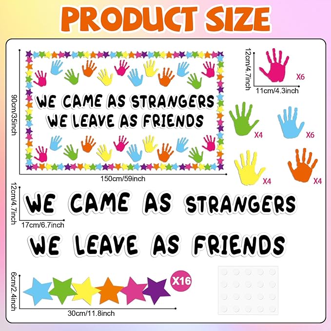 Graduation Bulletin Board Set Colorful Handprint Themed Classroom Decoration Congratulations Graduate Bulletin Board Affirmation Station Craft Cutouts for Class of 2026 Chalkboard Wall Decor