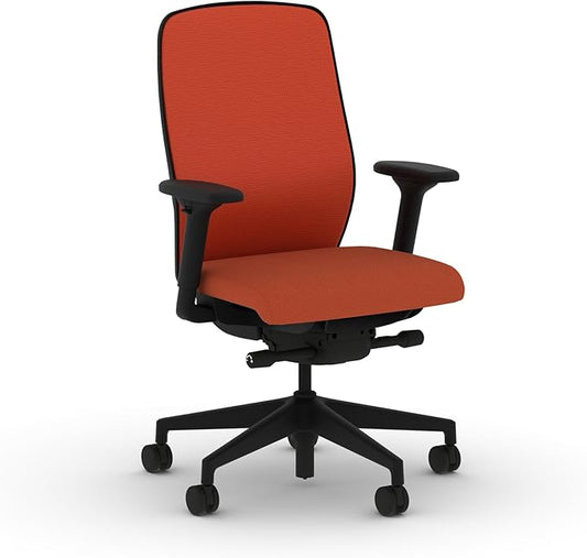 HON Nucleus Task Chair, Spectrum Mesh, Advanced Synchro-Tilt Control, Office Chair with Lumbar Support, Height and Width Adjustable Arms, Black Frame, Salamander