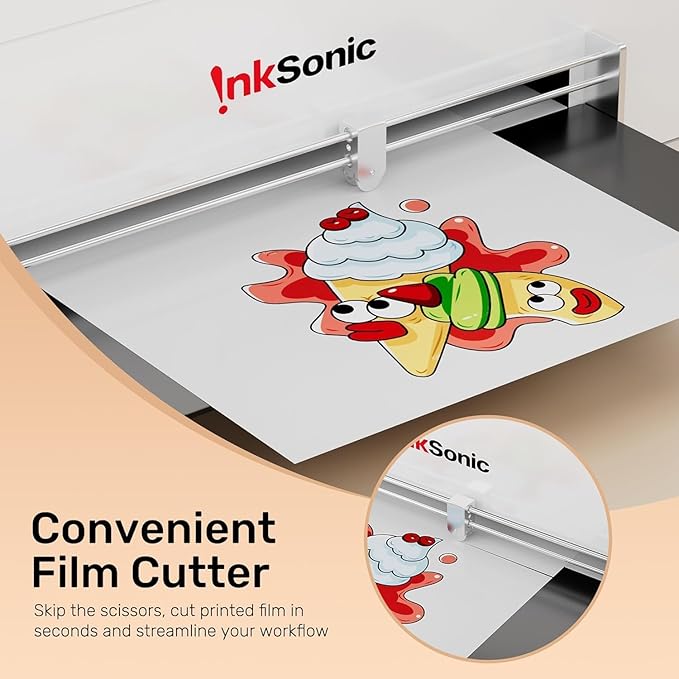 InkSonic R1390 A3 DTF Printer 2025, 13" Transfer Machine for Apparel Printing with Roll/Sheet Feed, One-Click Ink Setup,C13A,Versatile Multi-Fabric PrintingWhite Ink Circulation & Auto Cleaning