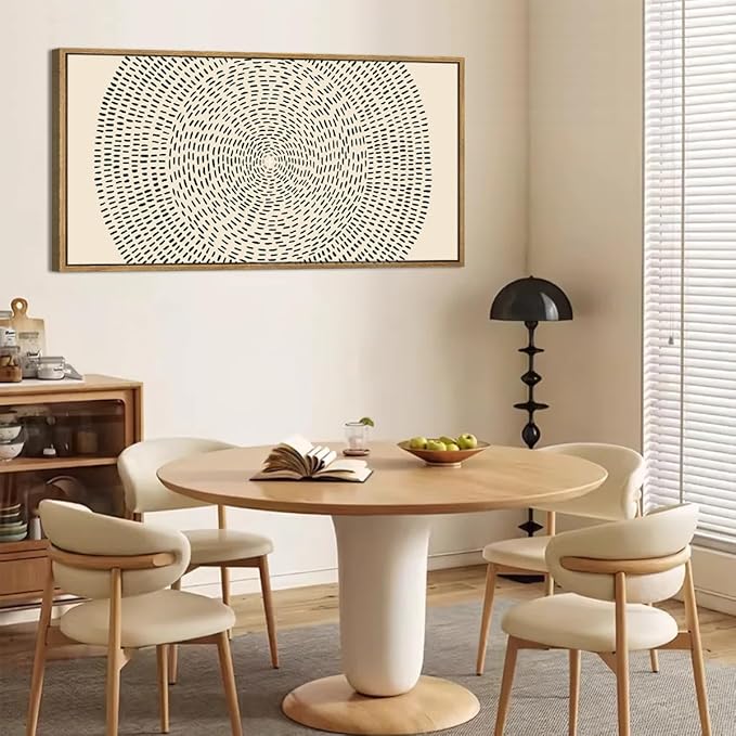 ANHUIB Large Jesus Feeds the 5000 Canvas Wall Art Easter Modern Christian Bible Wall Decor 20x40 Inch Minimalist Neutral Abstract Religious Painting Beige Black Biblical Artwork for Living Room Bedroom Dining Room