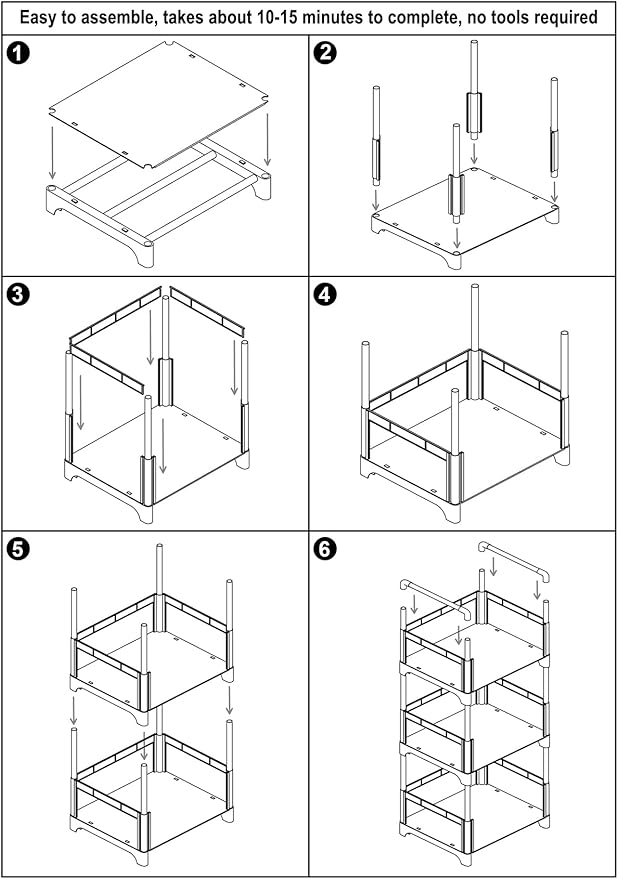 FIDUCIAL HOME 3 Tiers Small Bookshelf Rack Storage Organizer Easy Assemble, Sturdy