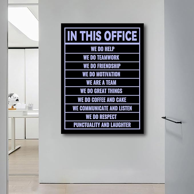 Motivational Canvas Wall Art In This Office Home Decor Large Size Modern Inspirational Entrepreneur Quotes Poster Print Artwork for Living Room Office School Workplace Ready to Hang [30''Wx 40''H]