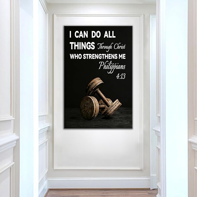 Inspirational Canvas Wall Decor Motivational Wall Art for Office Home Discipline Poster Grit Quote Design Picture Painting Artwork for Men Classroom Workplace Hallway Ready to Hang [24''Wx36''H]