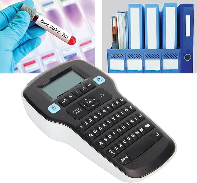 Sanpyl Label Printer, Fast, Easy Portable, Custom Printing, Large Screen, Black, Monochrome, USB, Office