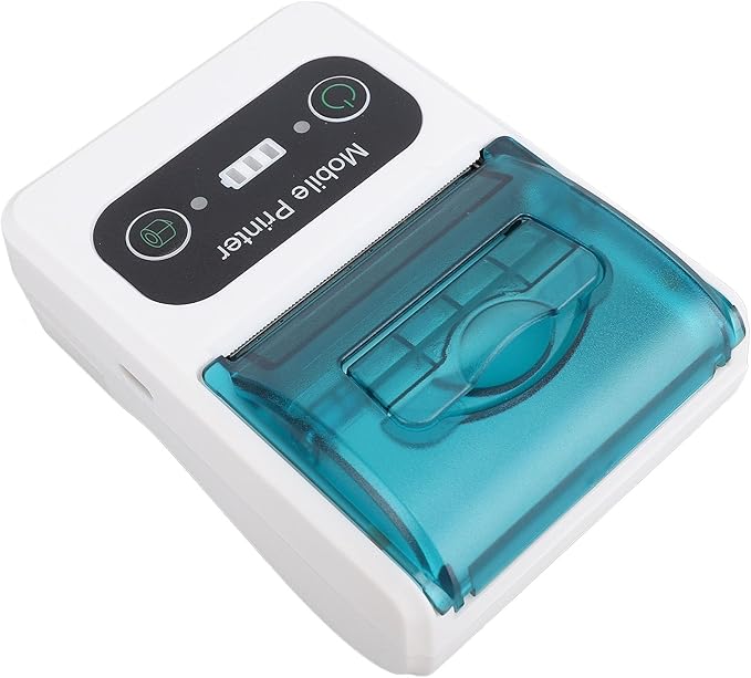 Pomya Bluetooths Thermal Receipt Printer, 58mm Handheld POS Inkless Receipt Printer, Portable Small Thermal Printer for Small Business Office Retail Store Restaurant (Green White)